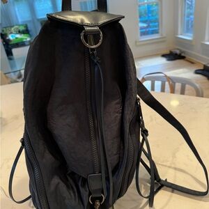 ❤️Authentic New Rebecca Minkoff Julian Washed Nylon Backback Elemental❤️Gunmetal